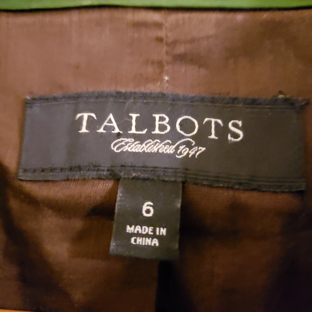 Talbots Women Jacket Size 6 Green Brown Soft Velvet Corduroy Cotton Spandex Blnd - Picture 4 of 12
